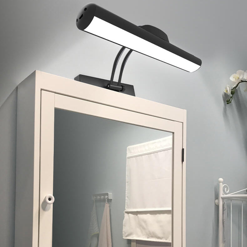 Minimalistische verstelbare LED-wandlamp in balkvorm voor badkamer