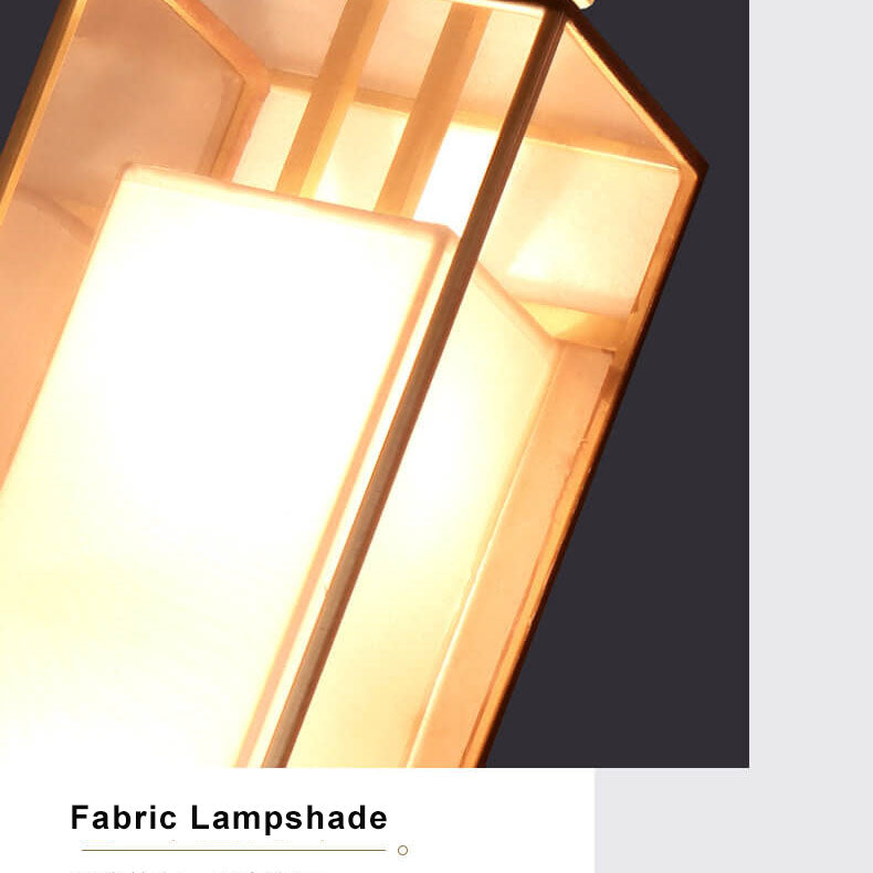 Minimalistische 1-licht wandlamp "Chinese Elements" van stof