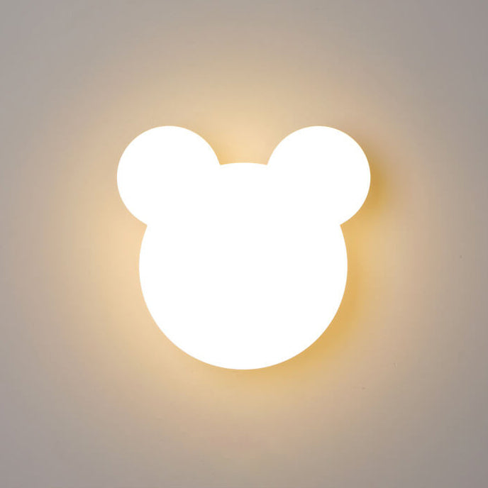 Cartoon minimalistische berenvormige LED-wandlamp