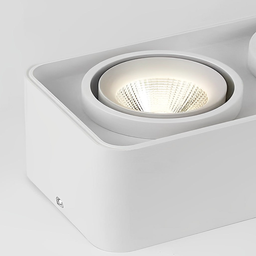 FlexiSquare - Dimbare LED Plafondroosterlamp met Verstelbare Vierkante Lampkop