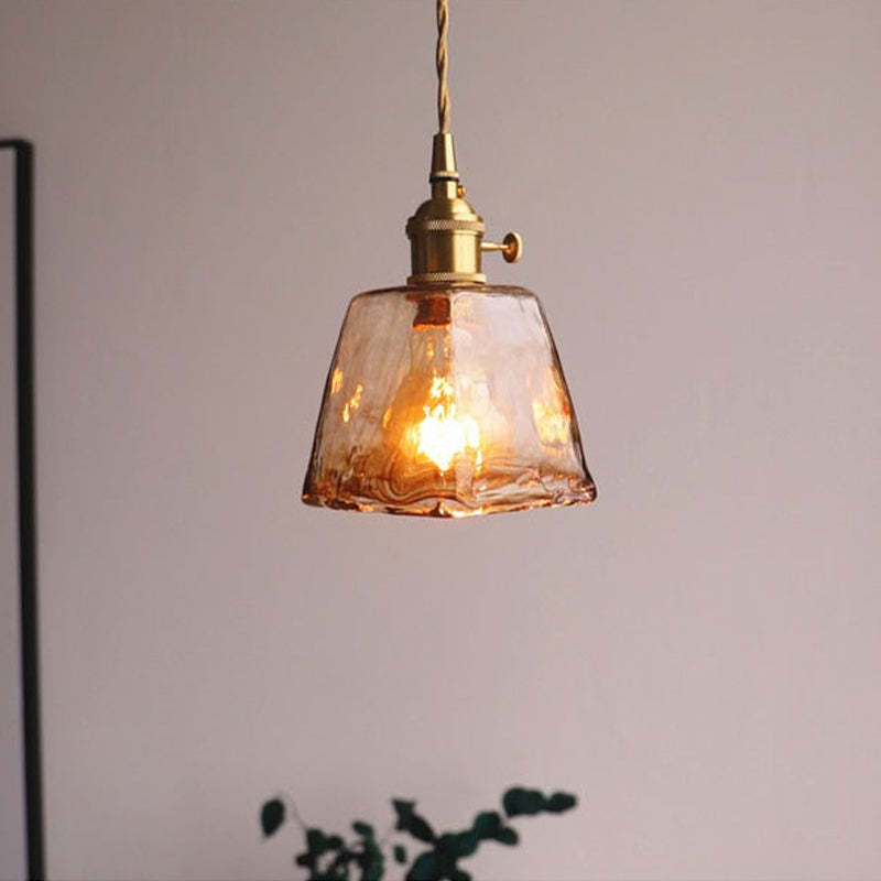 Eloise Vintage LED Plafondlampen Gouden Metaal en Glas voor Slaapkamer, Woonkamer, Eetkamer