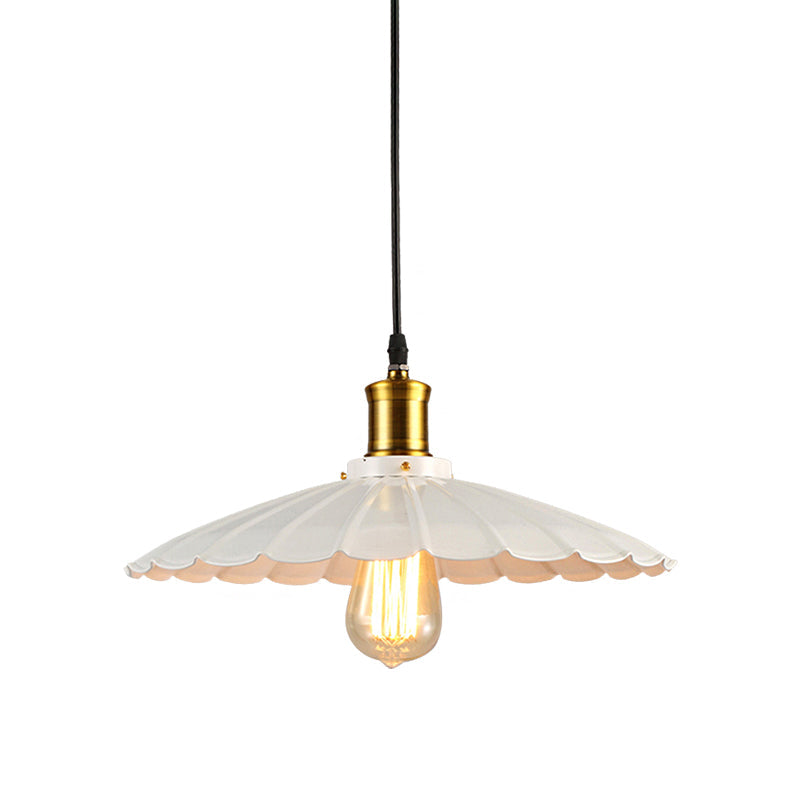 Industriele Golvende Hanglamp 1-Lichts in Zwart/Wit