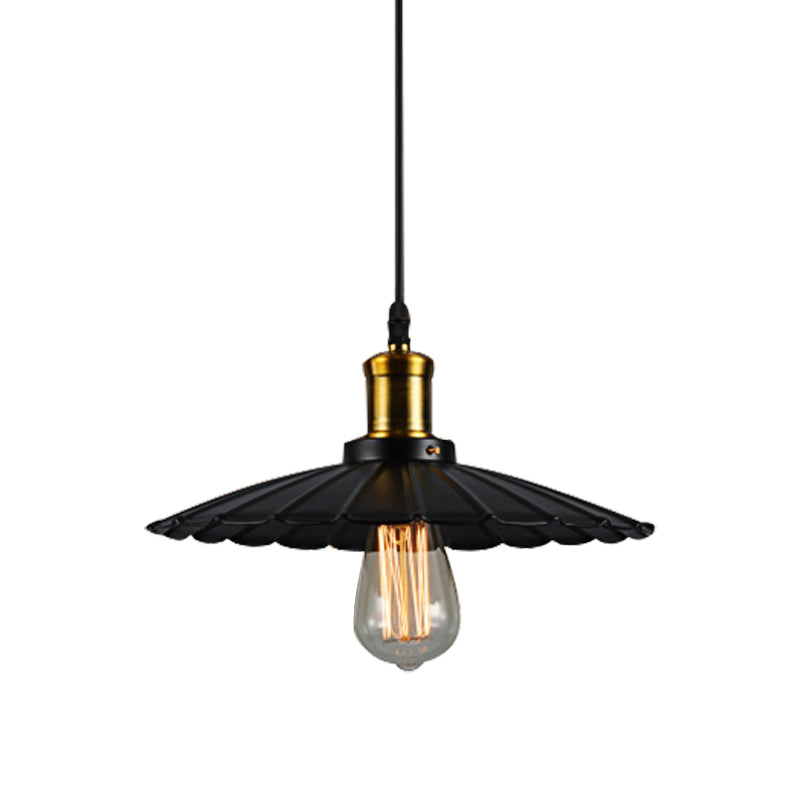 Industriele Golvende Hanglamp 1-Lichts in Zwart/Wit