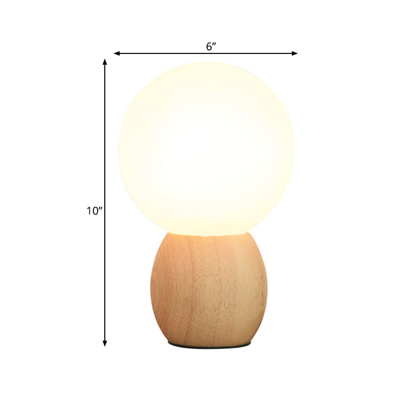 LumiOrb - Orbs Nachtkastje Lamp met Houten Voetstuk