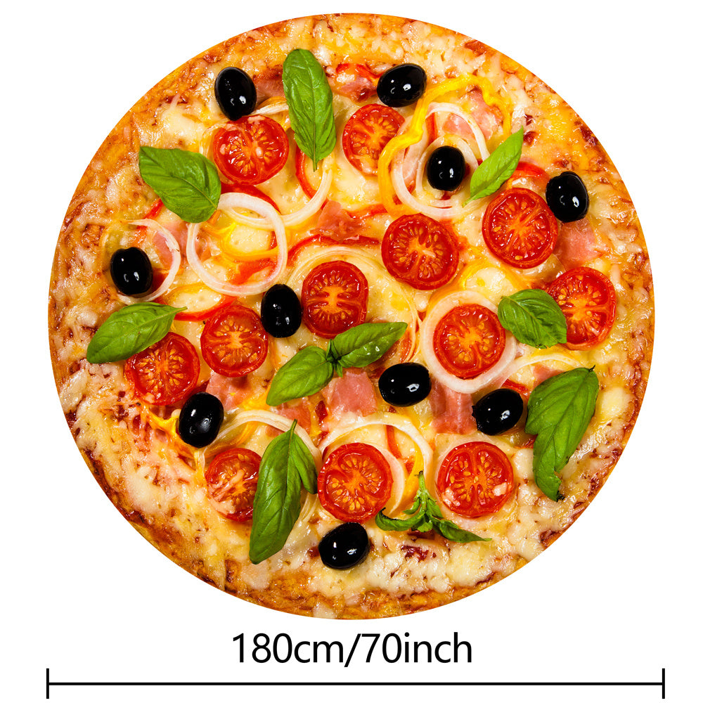 Tortilla Deken - Realistische Pepperoni Pizza Deken, Zachte en Comfortabele Flanellen Deken, Gepersonaliseerd Cadeau