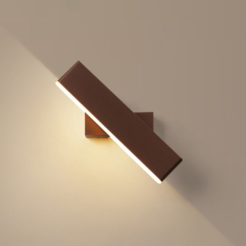 Aqsa Minimalistische LED Wandlamp - Zwart/Goud/Bruin, Slaapkamer, Metaal