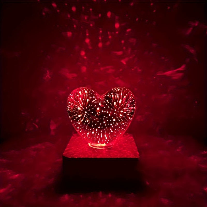 FireworkLight - 3D LED Liefdeshart Vuurwerk Nachtlamp