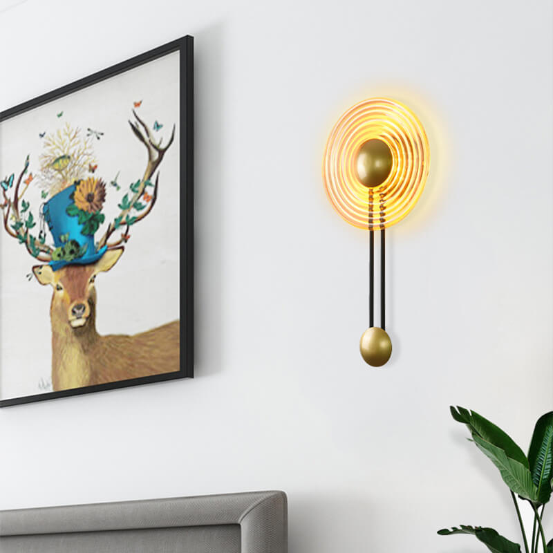 AuraLight - Moderne 1-Licht Cirkel LED Wandlamp met Arm