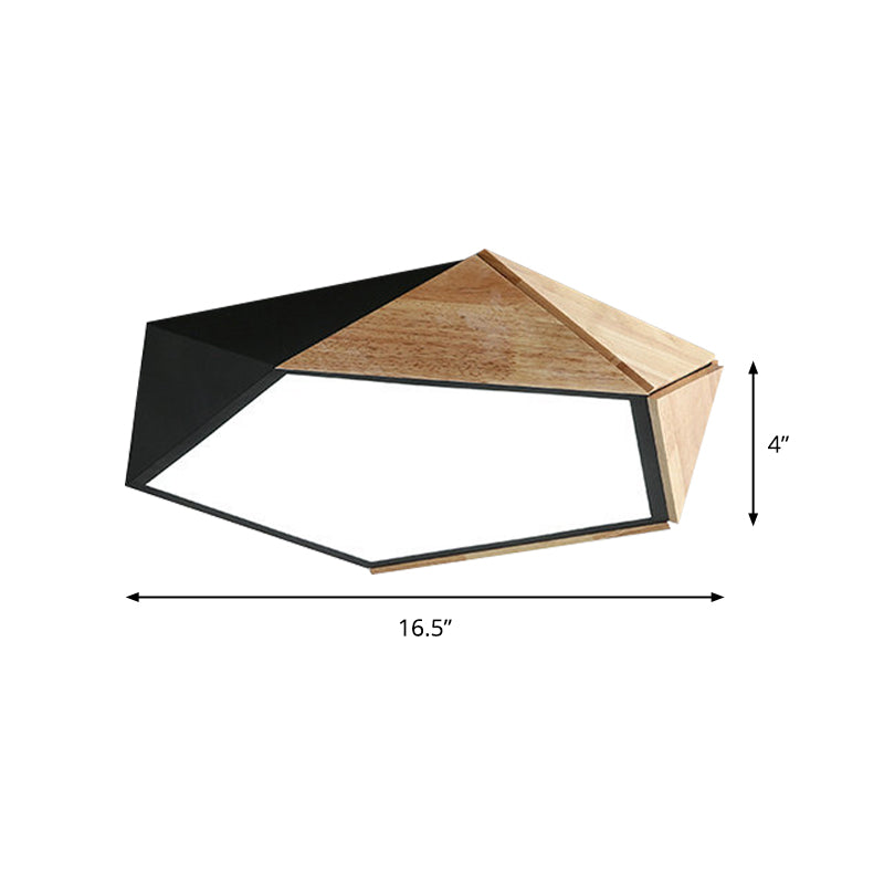 GeoLight – Geometrische Flushmount LED Plafondlamp in Metaal voor Woonkamers