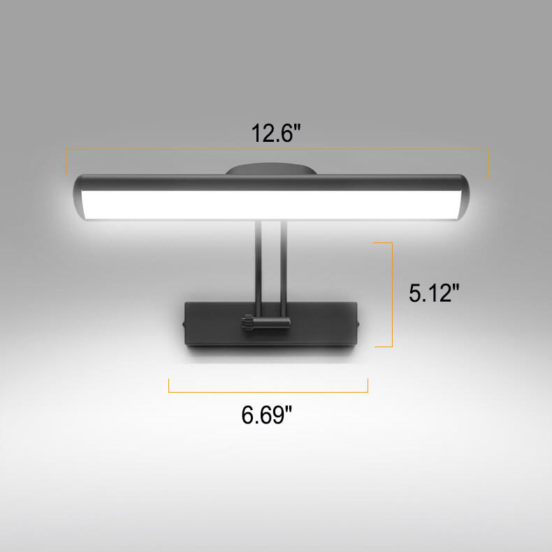 Minimalistische verstelbare LED-wandlamp in balkvorm voor badkamer