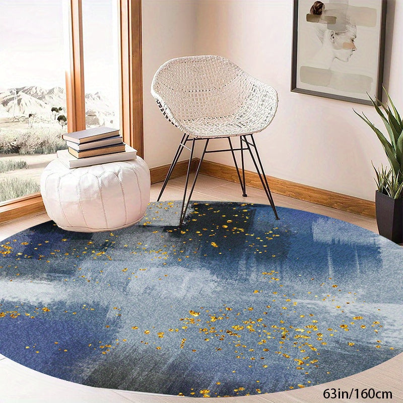 Modern Abstract Boho Ronde Vloerkleed - Antislip, Wasbaar, Perfect voor Slaapkamer, Badkamer en Keuken