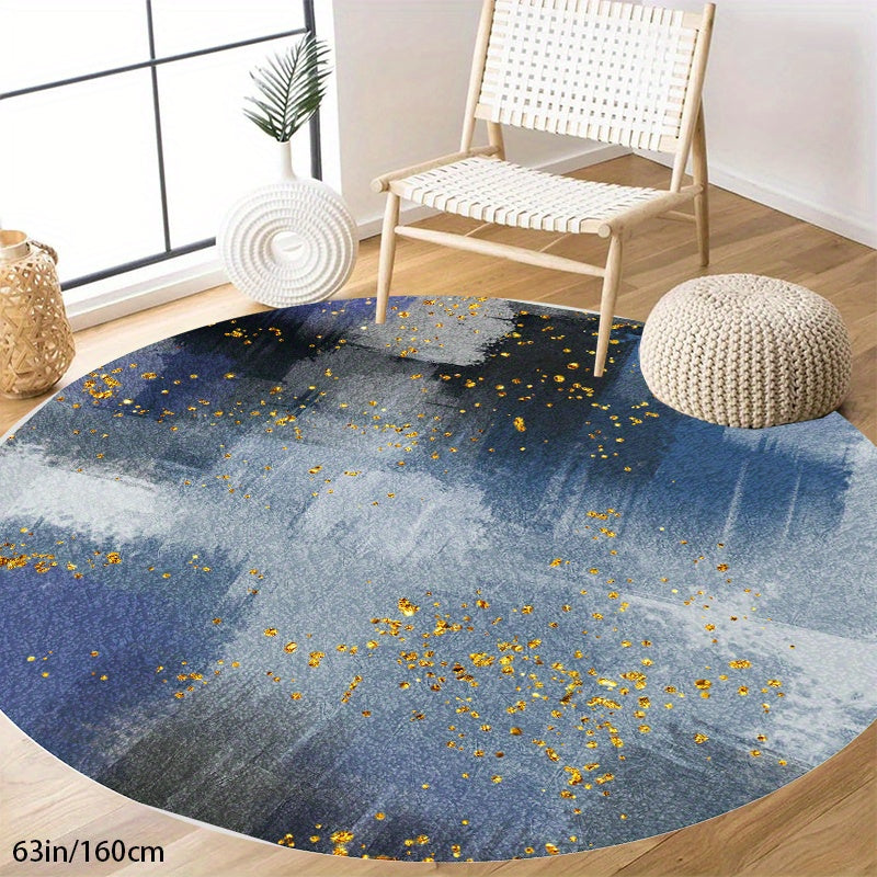 Modern Abstract Boho Ronde Vloerkleed - Antislip, Wasbaar, Perfect voor Slaapkamer, Badkamer en Keuken