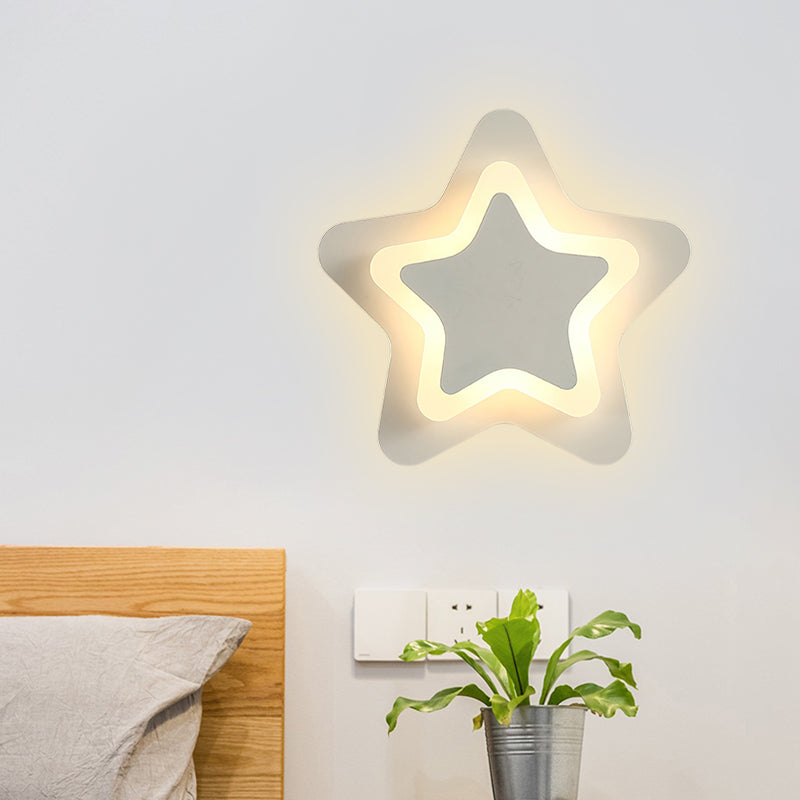 ScandinavianStar - Scandinavische LED Wandlamp in Zwart/Wit met Acrylschaduw