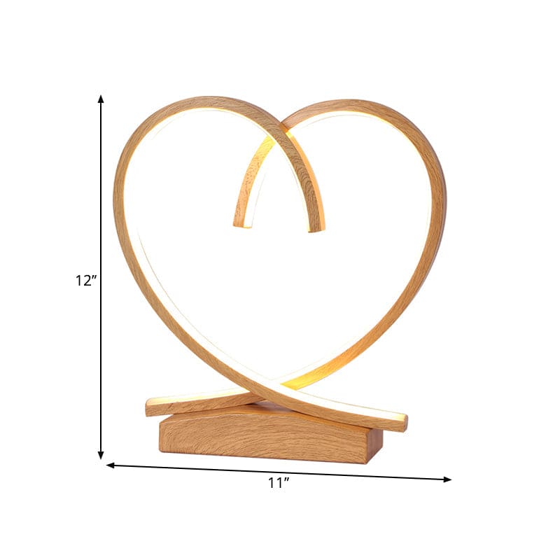 HeartWood - Houten Nachtkastje met Hartvormig Detail