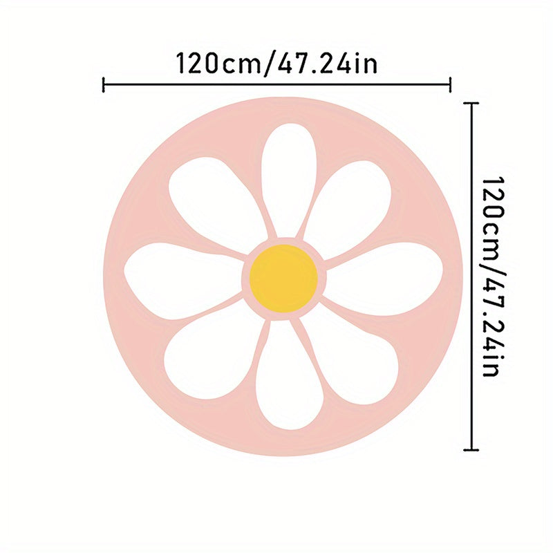 Zacht en Charmant Roze Bloementapijt – Machinewasbaar, Antislip, Hoogpolig, Perfect voor Slaapkamer of Woonkamer