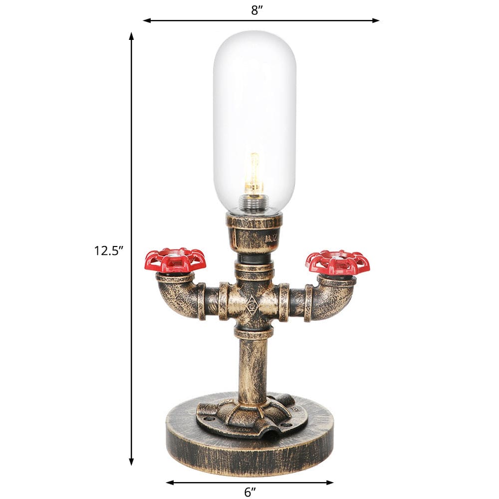 RoboGlow - Moderne Tafellamp met Industrieel Design en Metalen Pijp