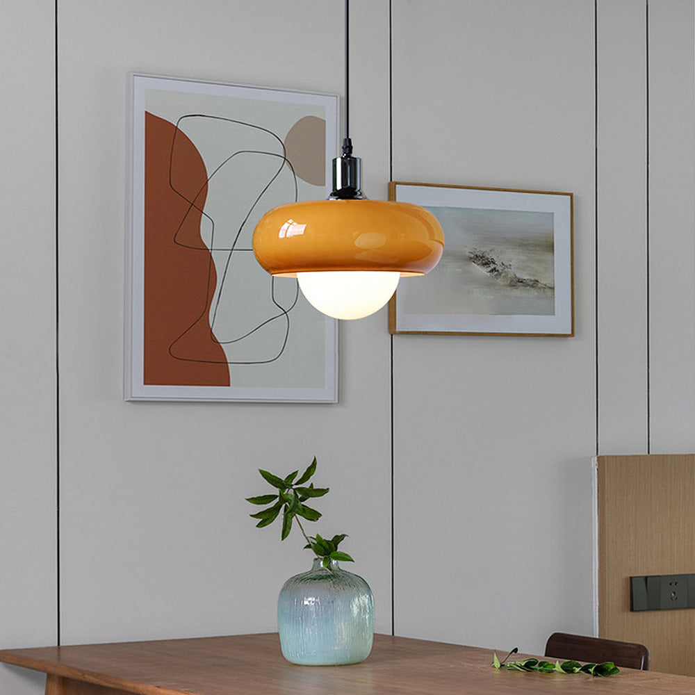 Bauhaus Koffie Glazen Hanglamp