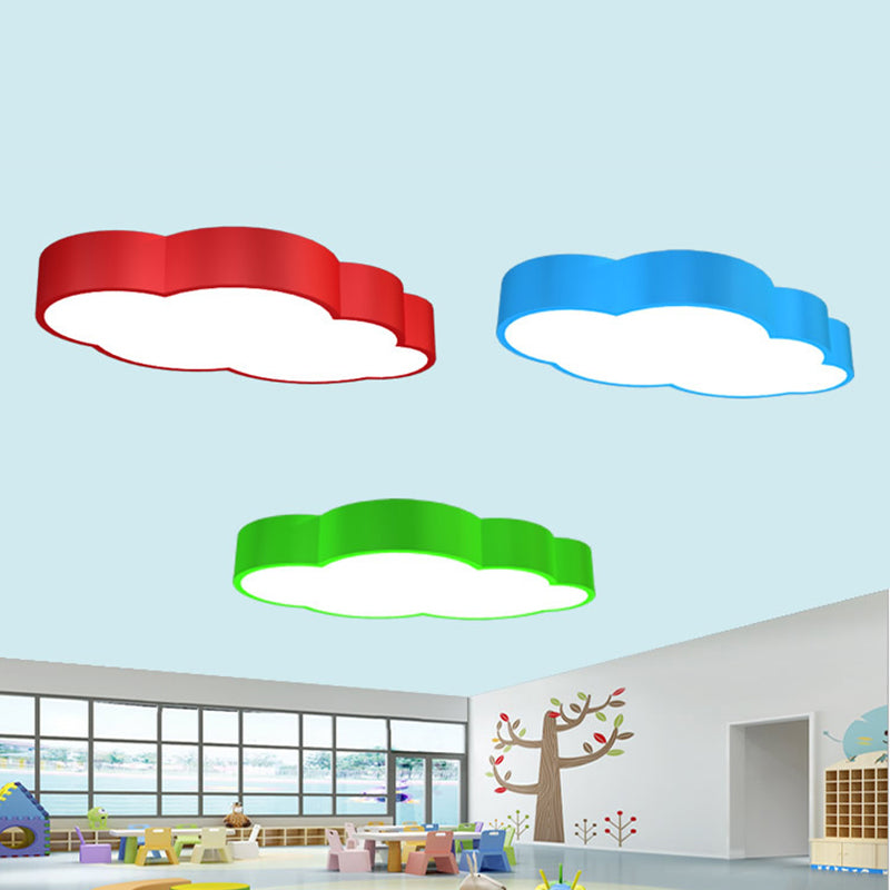 WolkPlafond - Kinderkamer LED Plafondlamp in Rood/Geel/Blauw