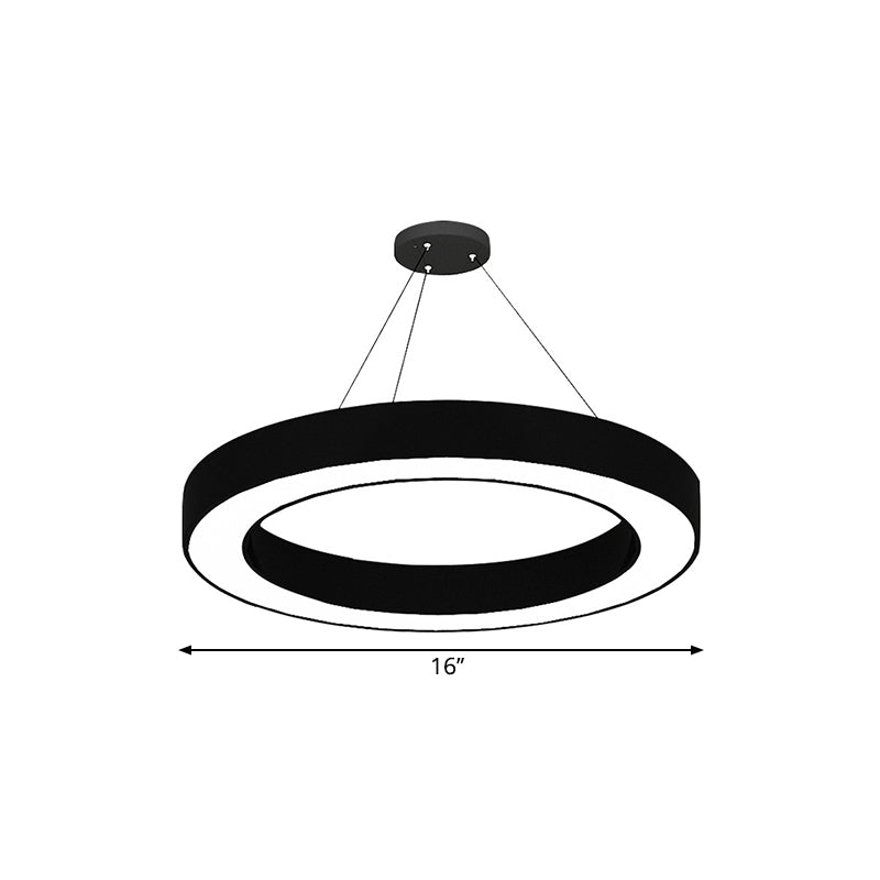 LED Hanglamp Set Minimalistisch Acryl Kantoor Hanglamp in Zwart