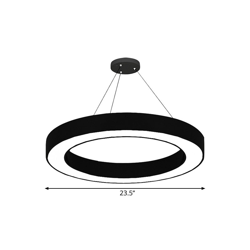 LED Hanglamp Set Minimalistisch Acryl Kantoor Hanglamp in Zwart