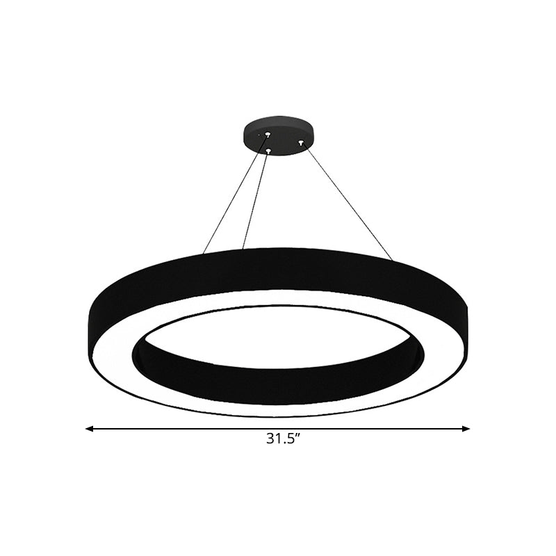 LED Hanglamp Set Minimalistisch Acryl Kantoor Hanglamp in Zwart