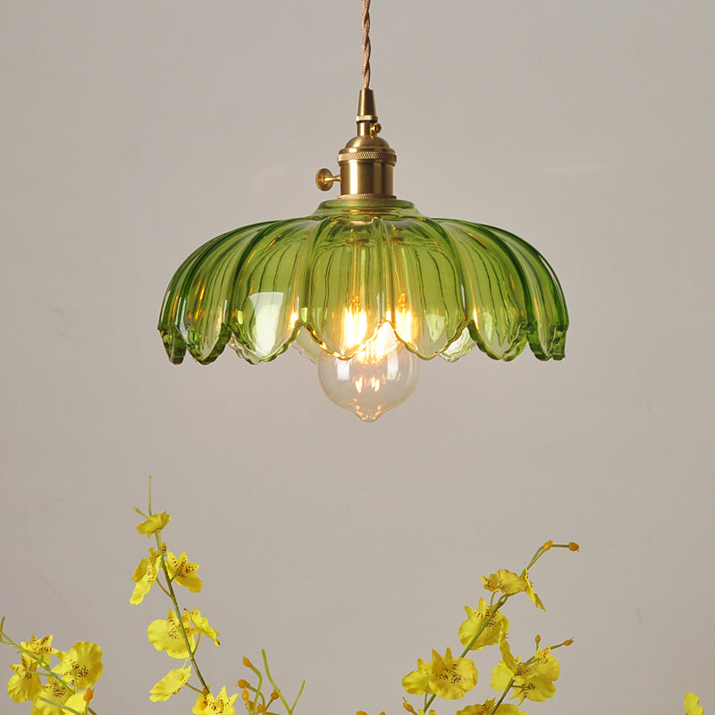 Emerald Retro Hanglamp Groene Glazen Kap