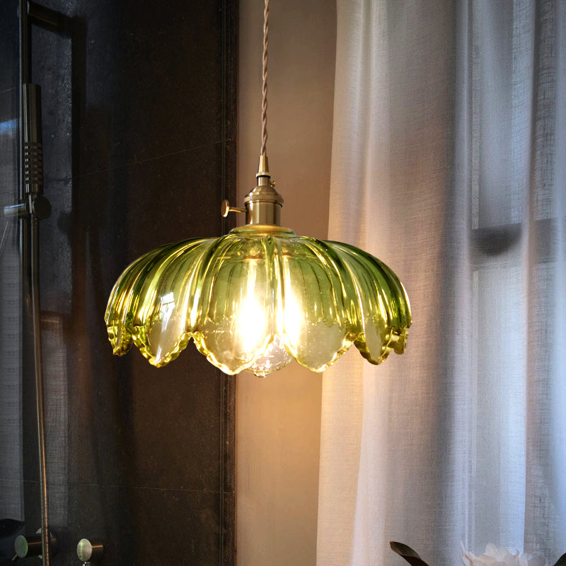 Emerald Retro Hanglamp Groene Glazen Kap