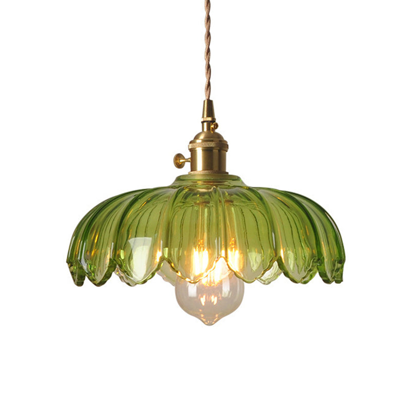 Emerald Retro Hanglamp Groene Glazen Kap