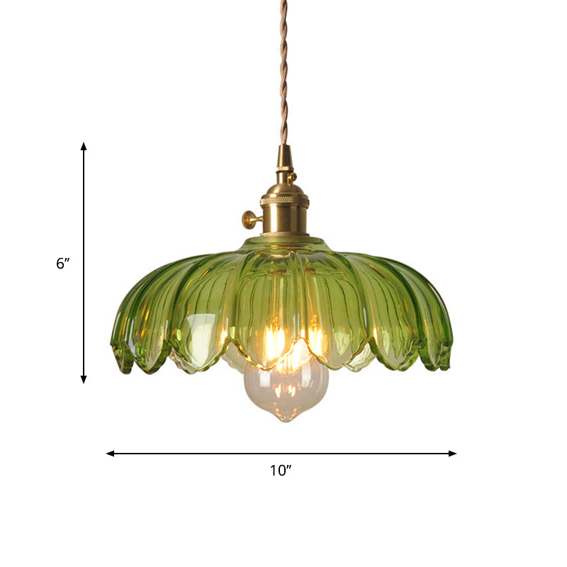 Emerald Retro Hanglamp Groene Glazen Kap