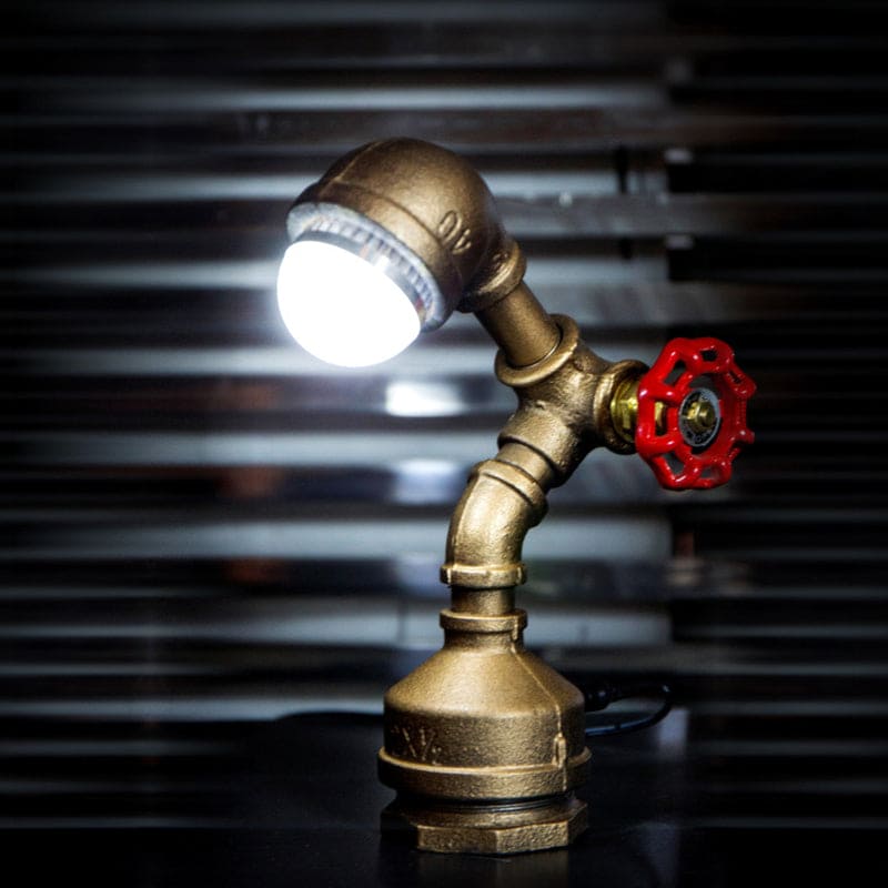 GlowBot - Unieke Steampunk Robotlamp met Messing Constructie