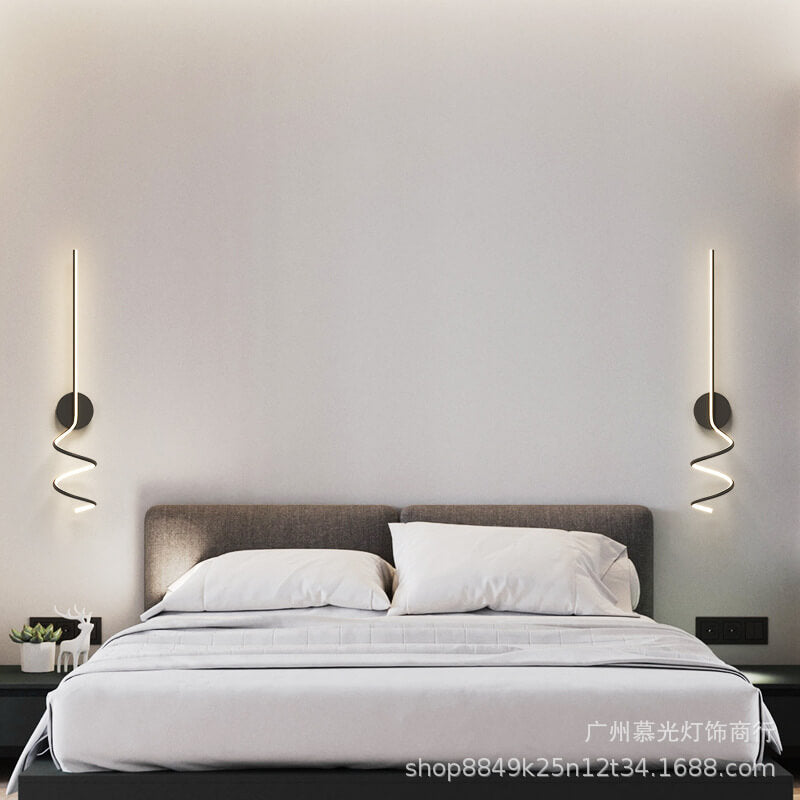 Minimalistische Creative Arcs Lines LED-wandlamp met 1 licht