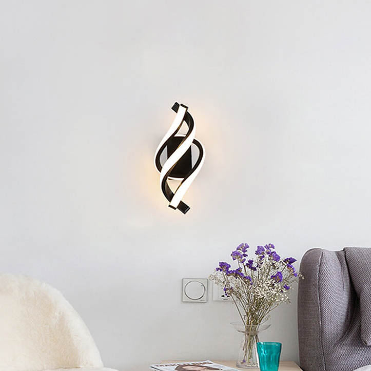 Moderne minimalistische Spiral-LED-wandlamp met 1 licht