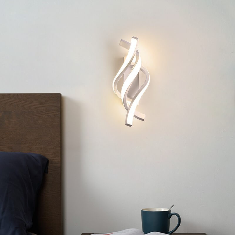 Moderne minimalistische Spiral-LED-wandlamp met 1 licht