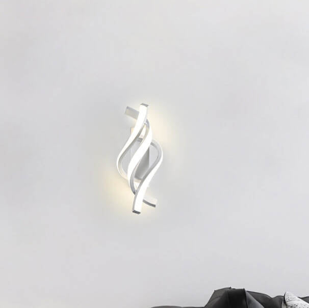 Moderne minimalistische Spiral-LED-wandlamp met 1 licht