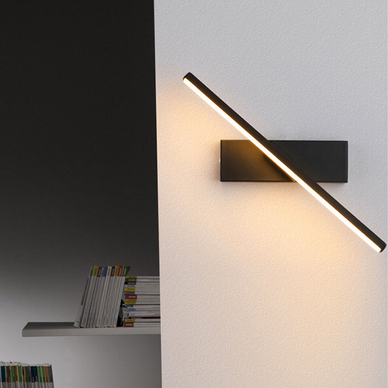 Edge Moderne Draaibare Wandlamp Zwart/Wit Slaapkamer Metaal Silikon