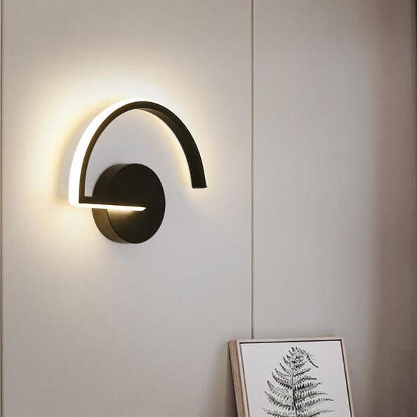 Moderne minimalistische Curves Line LED-wandlamp met 1 licht