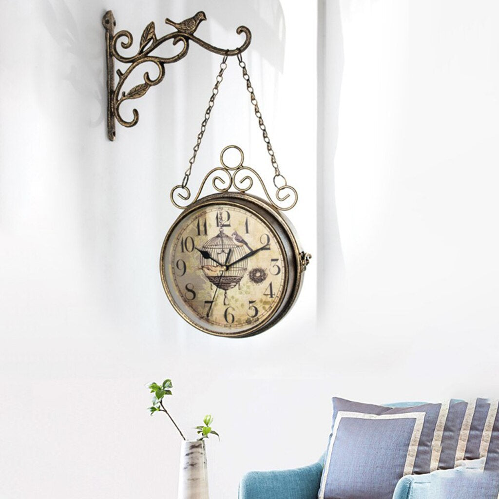 Vintage Metalen Wandklok