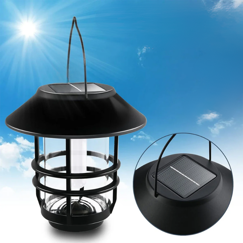 FlameLume - Solar LED Wandlamp met Vlam Effect voor Tuin en Terras