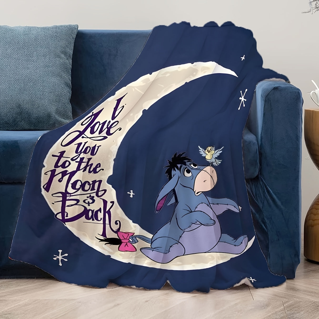 Zachte Fleece Deken met Eeyore Ontwerp - Verkrijgbaar in Meerdere Maten voor Alle Seizoenen