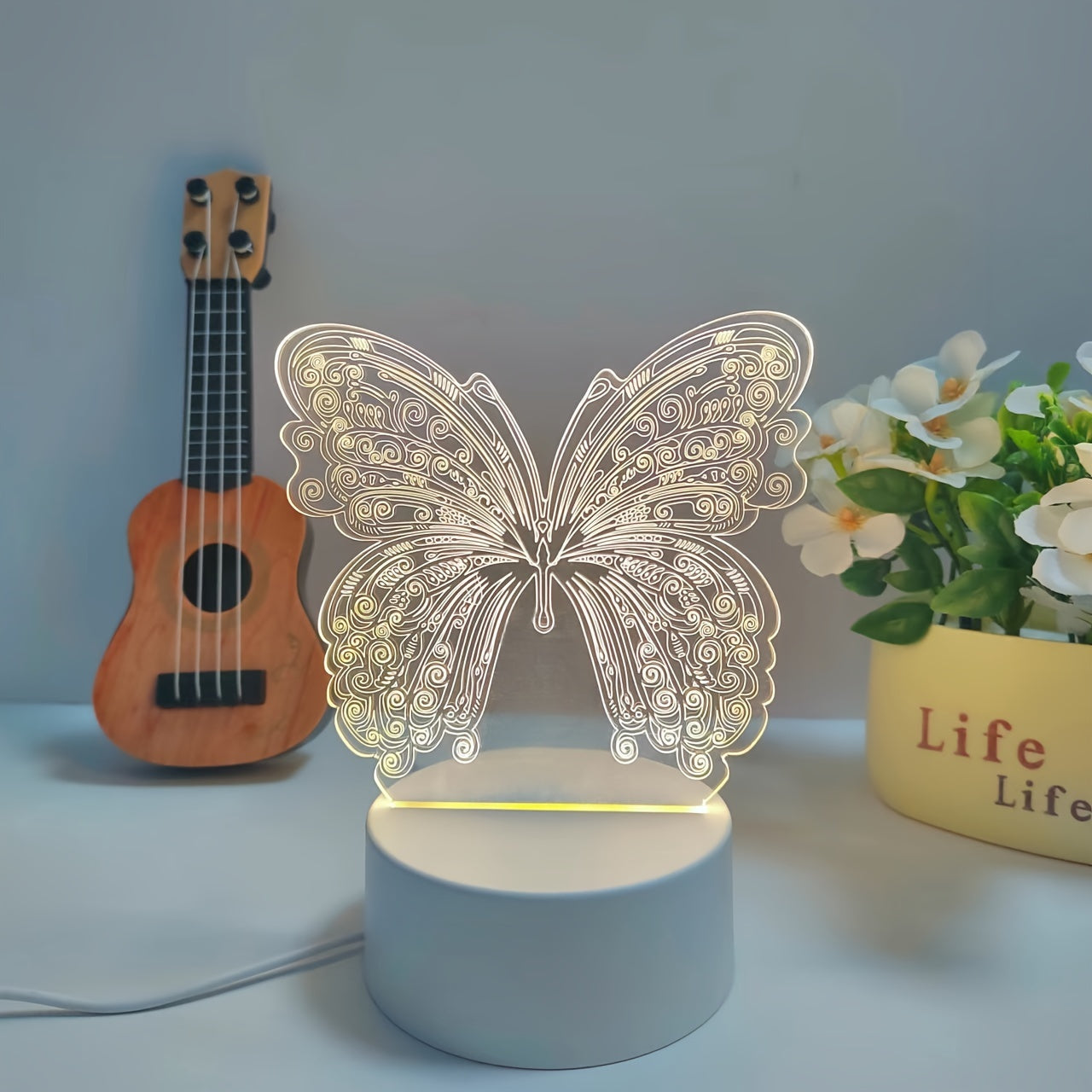 ButterflyGlow - 3D LED Nachtlamp met Geometrisch Design