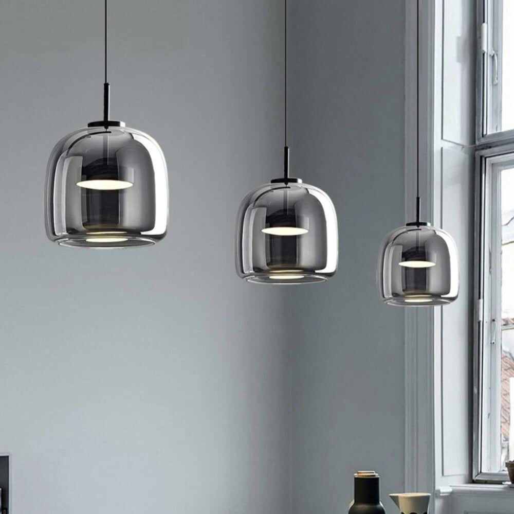 NobleShine - Scandinavische zwarte glazen hanglamp