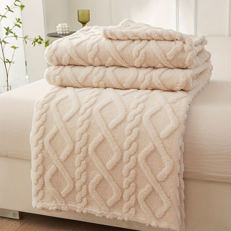 Lamb Fleece Deken - Zachte Warme Multifunctionele Flanellen Deken voor Bed, Bank en Reizen