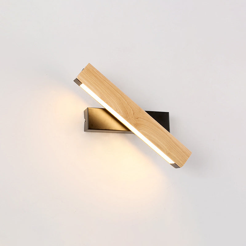 LinearLight - Moderne Houten Roteerbare LED Wandlamp voor Slaapkamer