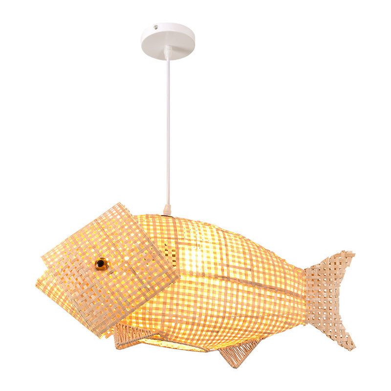 BambooFish - Hanglamp Aziatische Stijl in Hout