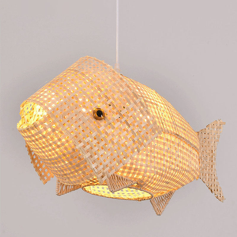 BambooFish - Hanglamp Aziatische Stijl in Hout