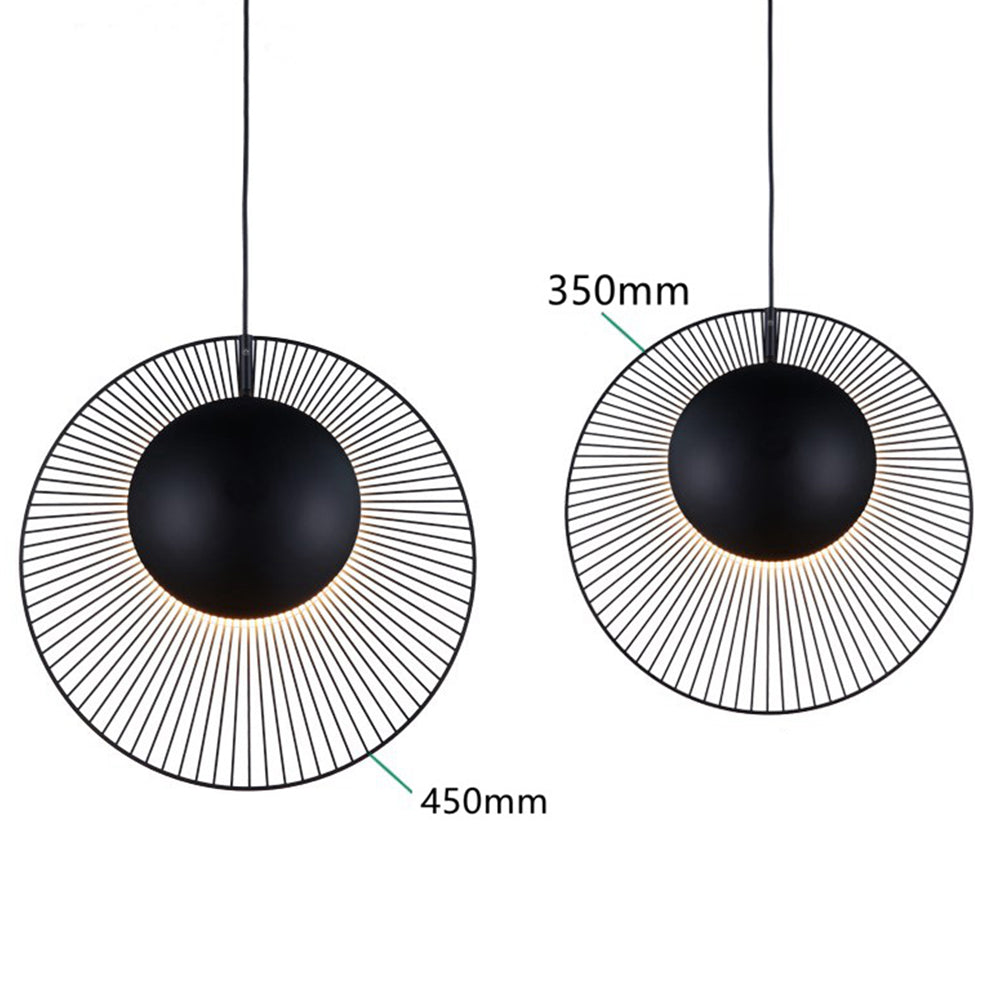 Minimalistische Zwarte Metalen Hanglamp voor Eetkamer