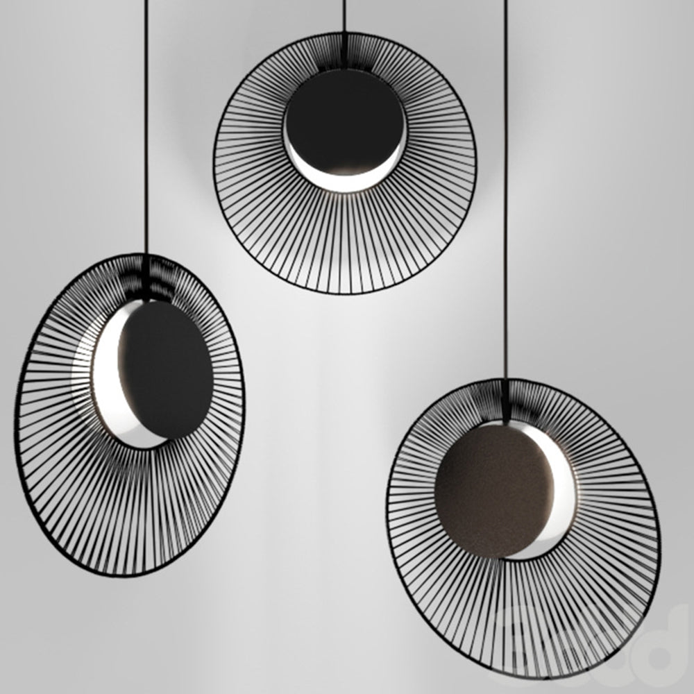 Minimalistische Zwarte Metalen Hanglamp voor Eetkamer