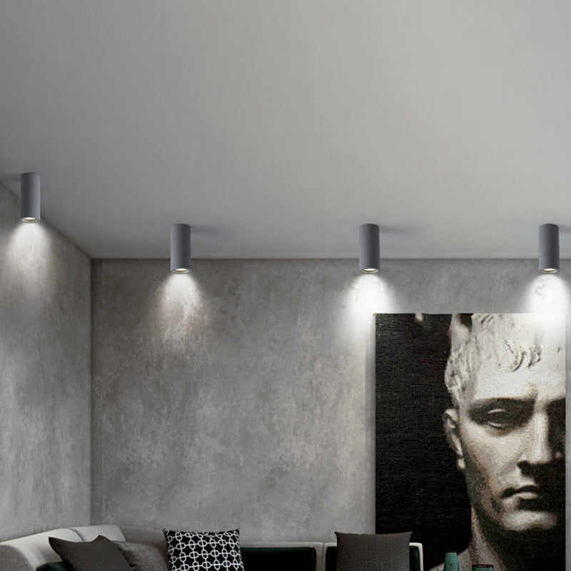 Cement Cilinder LED Plafondlamp - Minimalistisch Design