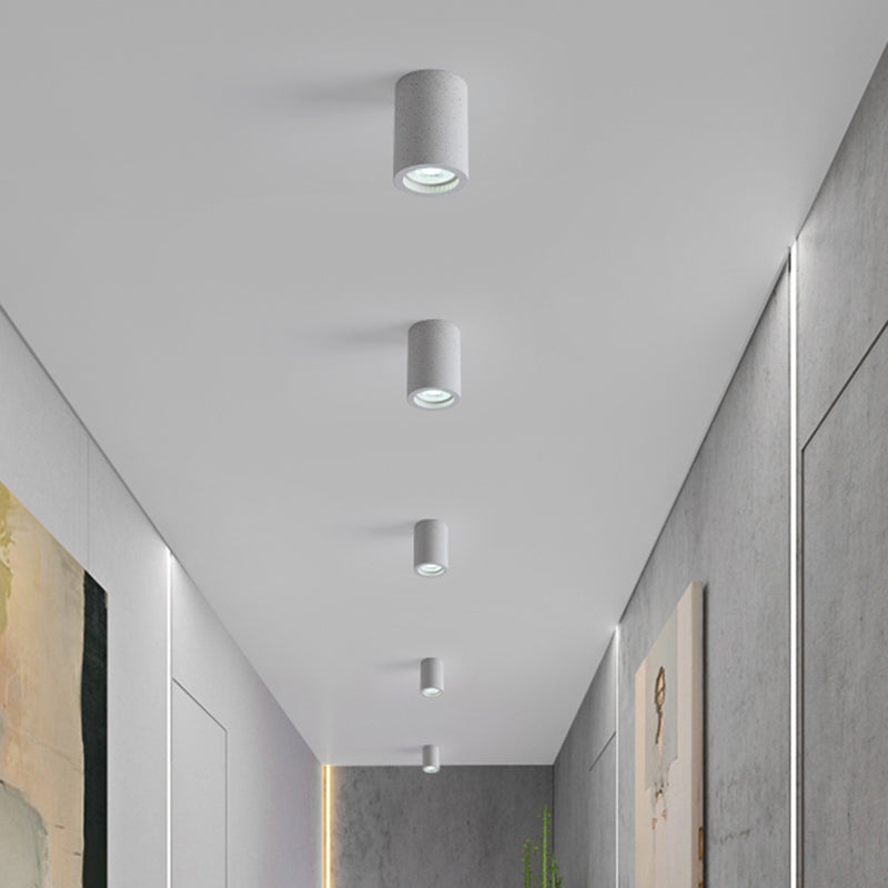 Cement Cilinder LED Plafondlamp - Minimalistisch Design