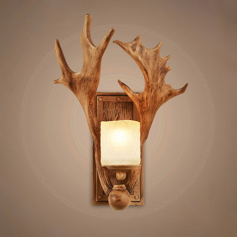 RusticAntler - Rustieke Wandlamp met Eén Bulb